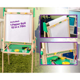 Crayola Wooden Art Easel for Kids, 2-in-1 Dry Erase Board & Chalkboard, Gifts for Toddlers, Ages 3, 4, 5 Crayola