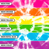 Tulip Neon Tie-Dye Kit, Blacklight Reactive, Easy Application & Techniques, No Mixing, Just Shake & Apply Fabric Dye, Neon Craft Party Activity, 6-Color Kit, 31 pcs Tulip