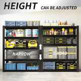 EKJ 78" H Garage Shelving 3000LBS Heavy Duty Storage Racks, Adjustable 5 Tier Metal Shelves Unit, Industrial Utility Shelves for Workshop, Basement, Home Office 78" H*47.2W*18D EKJ