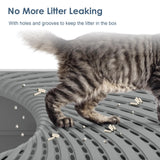 Stainless Steel Top Entry Litter Box with Dog-Proof, Hooded Stainless Steel Litter Box with Filter Lid & Scoop for Low Tracking, Enclosed Cat Litter Boxes for Anti-Leakage Metal Litter Pan suzzipaws