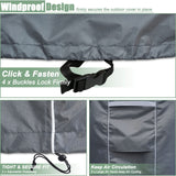 Gasadar Patio Furniture Covers, Round Outdoor Furniture Cover Waterproof, 600D Heavy Duty, 62" Dia x 28" H Round Patio Table Cover, Outdoor Cover for Patio Furniture Table and Chairs Set -Grey Gasadar