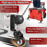 Upgraded 360° Dual Front Wheels, Packout Wheels Compatible with Mil.waukee Packout Rolling Toolboxes, Packout Toolbox Accessories, 200 Lbs Capacity DNShorix