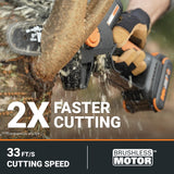 Worx Nitro 20V 5" Cordless Brushless Chainsaw 2.0 Ah Battery and Charger Included WG325 WORX