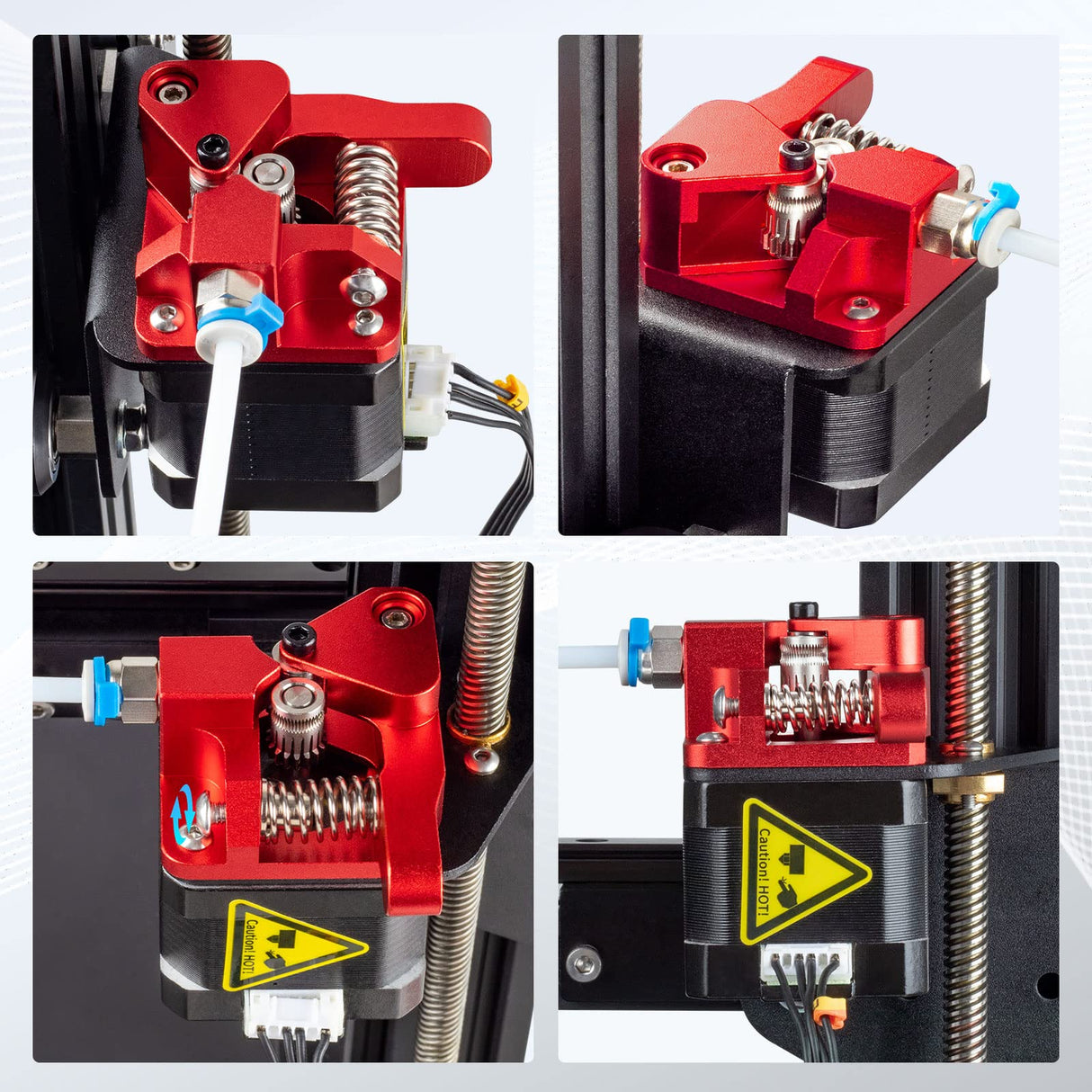 Redrex Dual Gear Ender 3 Extruder with Nema 17 Stepper Motor Upgrade Kit for Ender 3 V2, Ender 3 Pro, Ender 3 Neo Series, Ender 5 Series, CR6 SE, CR10, Voxelab Aquila 3D Printer TPU Supported REDREX
