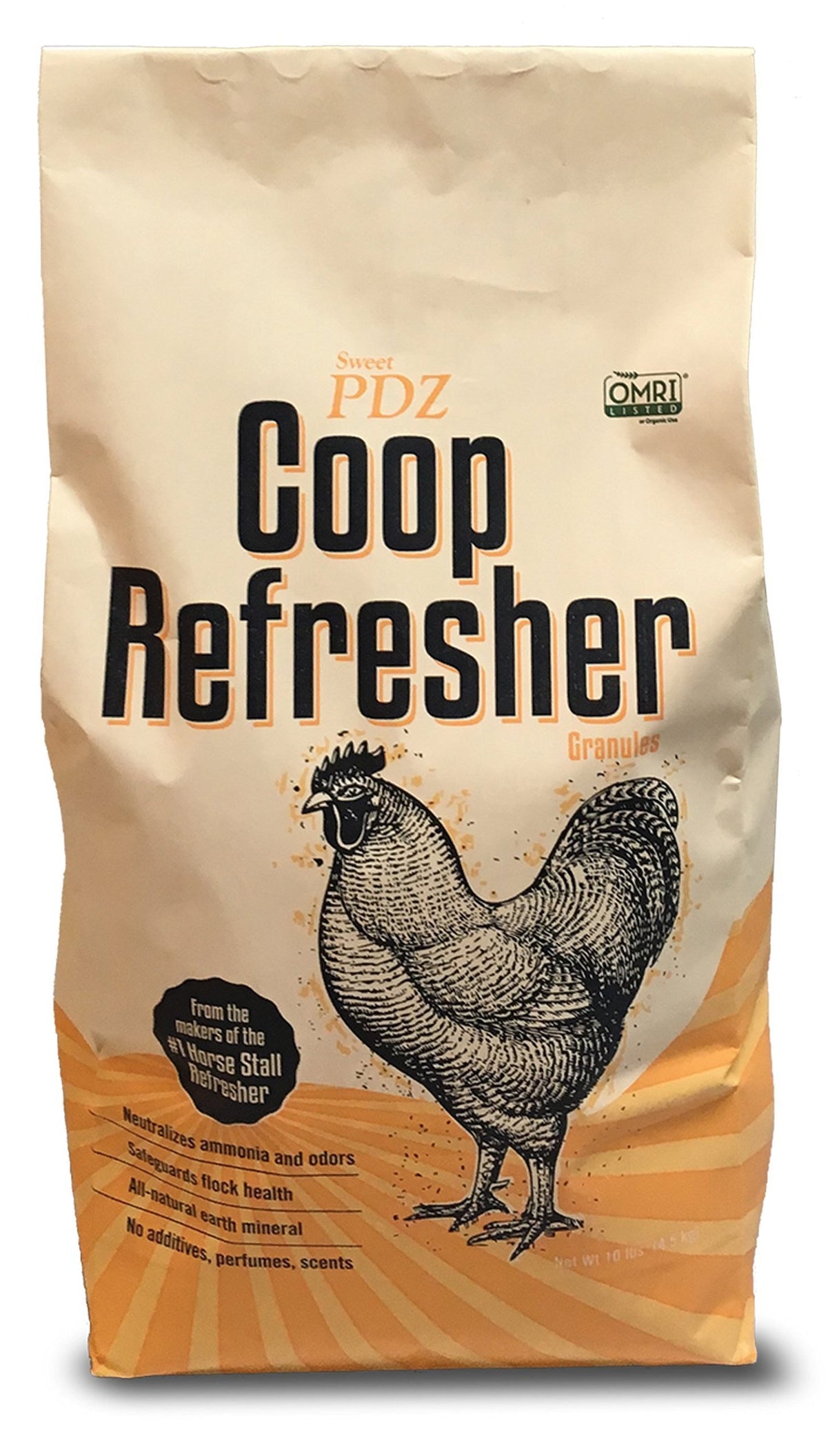 Sweet PDZ - Coop Refresher - Zeolite Odor Eliminator - Essential Chicken Coop Accessory - 10 lbs Sweet PDZ