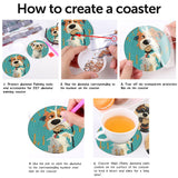 cupmod Cute Dog Diamond Art Painting Coasters Kit, 8 Pieces Puppy Diamond Art Coasters with Holder, DIY Dog Diamond Coasters for Beginners cupmod