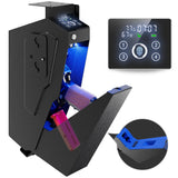 KornerBatl Quick Access Biometric Gun Safe for handgun, 2 in 1 Pistol Bedside Gun Safe, Mounted Drop Down Nightstand Pistol Safe with Fingerprint & Passcode & Key 3 Ways KornerBatl