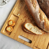 Cutting Boards,Large Bamboo Chopping Board, Built-In 3 Compartments And Juice Grooves, Charcuterie Board for Kitchen Counter Meat (Butcher Block) HHXRISE