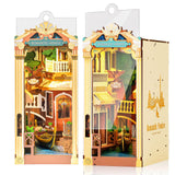Rolife DIY Book Nook Kits for Adults 3D Wooden Puzzle-Bookshelf Insert Booknook-Miniature Kit-Gifts for Boys Girls (Romantic Venice) Rolife