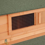 PawHut 137" Chicken Coop for 8-10 Chickens, Large Chicken House, Wooden Poultry Hen Cage with Nesting Box and Run for Backyard, Orange PawHut