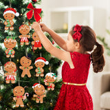 Yinder 48 Pcs Christmas Craft Kit Bulk Christmas DIY Arts and Crafts Tree Ornament Kit Make Your Own Xmas Tree Ornaments Self Adhesive Sticker Sheets for Xmas Decoration(Gingerbread Man) Yinder