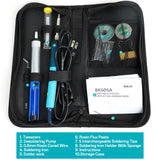 Bakon 90W Soldering Iron Kit, Soldering Practice Kit, 13 In 1 Soldering Electronics Kit, Temperature Adjustment Soldering Station & Solder Wire, 5 Soldering Tips, Desoldering Pump, Tweezers (13 in 1) BAKON