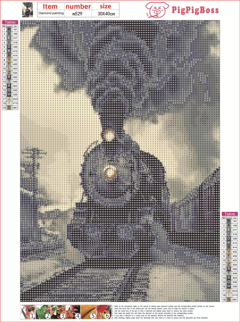 pigpigboss Retro Train Diamond Painting Art Kits, 5D Full Drill Train Diamond Embroidery Arts Crafts for Adult Beginner Home Wall Office Decor (11.8 x 15.7 inches) pigpigboss