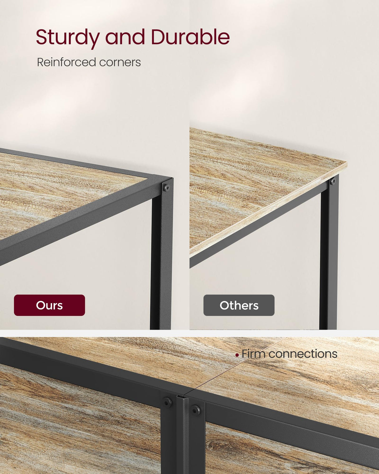 VASAGLE Modern TV Stand for TVs up to 65 Inches, 3-Tier Entertainment Center, Industrial TV Console Table with Open Storage Shelves, for Living Room, Bedroom, Turquoise Brown and Black ULTV097B60 VASAGLE