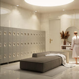 GangMei Metal Storage Lockers, 9 Door Metal Locker, Storage Locker for Employees School Hospital Garage Gym Home Office with Hooks Assembly Required (Light Grey) GangMei