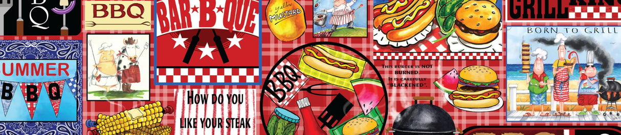 Ceaco - Tracy Flickinger - BBQ Collage - 1000 Larger Sized Piece Jigsaw Puzzle Ceaco