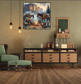 BYGFHLYW 5D Diamond Painting Kits for Adults,Traveler Horse Diamond Art Kits for Adults Beginner, DIY Full Drill Diamond Dot Gem Painting for Home Wall Decor 13.7x13.7inch BYGFHLYW