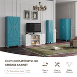 Baborokic Metal Wardrobe Cabinet with Hanging Rod, 71" Armoire Wardrobe Closet with 2 Drawers,Farmhouse Metal Clothing Storage Cabinets with Door and Adjustable Shelves for Bedroom,Laundry Room(Blue) Baborokic