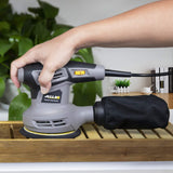 Jellas 5-Inch Random Orbital Sander with 18Pcs Sandpapers, 13000RPM 6 Variable Speed Sander Machine, High Performance Dust Collection System for Woodworking, 2.5A, Dust Collection Bag Include - OS280 Jellas