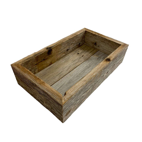 BarnwoodUSA Reclaimed Wood Bathroom Décor Box | Rustic | Toilet Paper Holder | Decorative Storage Box | Succulent Planter | Rustic | Kitchen | Table | Natural Weathered Gray | 15 1/2-inch Wide BarnwoodUSA LLC