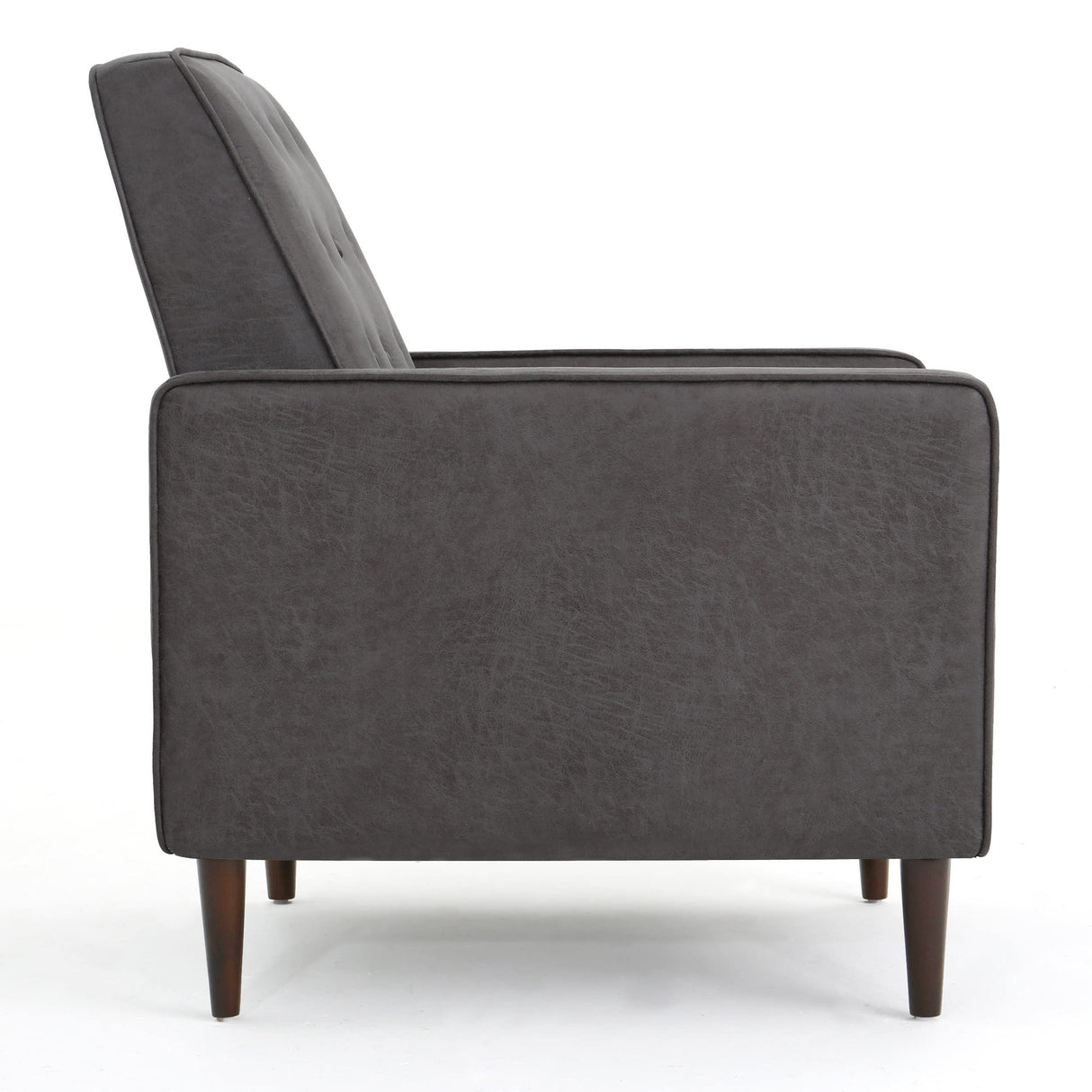 Christopher Knight Home Mervynn Mid-Century Modern Microfiber Recliner, Slate / Dark Espresso Christopher Knight Home