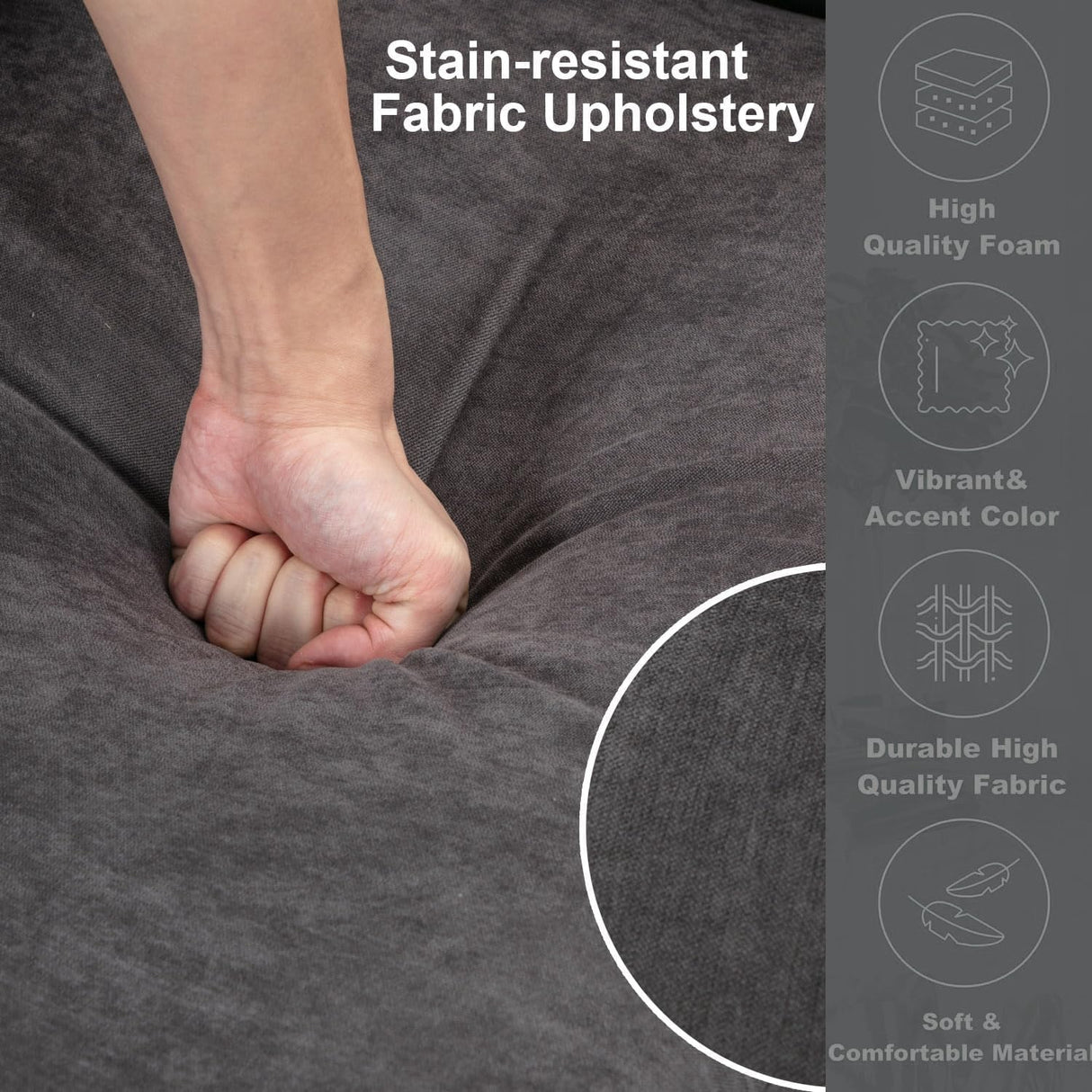 asunflower Loveseat with Storage Seats Modular Sectional Small Couch for Small Spaces with Reclining Arms and Backs 2 Seater Couch Mini Sofa Love Seat for Bedroom,Dorm Room, Living Room(Grey) asunflower