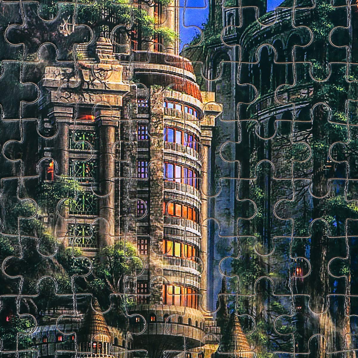 Ingooood- Jigsaw Puzzle 1000 Pieces for Adult- Fantasy Series- City of Green Plants_IG-1146 Entertainment Wooden Puzzles Toys Ingooood