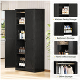 SPERTIKC Wardrobe Closet with Doors, 72" Armoire Wardrobe Cabinet, Black Bedroom Storage Cabinet with Hanging Rod for Kitchen, Pantry SPERTIKC