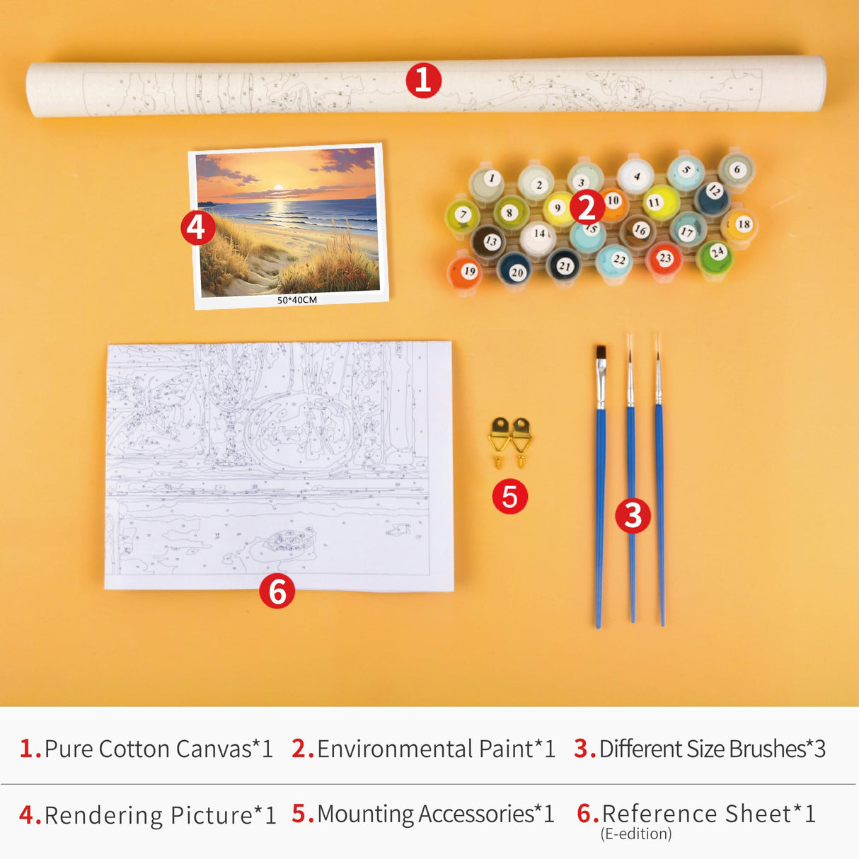 TUMOVO Beach Scenery Paint by Numbers for Adults, Wild Grass Paint by Number Kits for Adult Beginner, DIY Sunrise Paint by Number Kits on Canvas Arts Craft(Frameless) 16x20 Inch TUMOVO