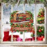 ARPADAMO Diamond Art Painting Pendant Kits 5D Diamond Art Painting Art Hanging Kit Christmas Train DIY Diamond Crystal Window Pendant Kit for Adults Gift Wall Home Decoration ARPADAMO