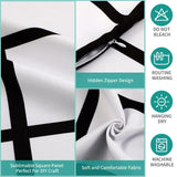 Sublimation Panel Pillow Case Sublimation Pillow Cover Sublimation Polyester Pillow Cover Blank Case Throw Pillow Covers 18 x 18 Inch for Sofa Couch Sublimation Printing, 3 Styles (6 Pieces) Geiserailie