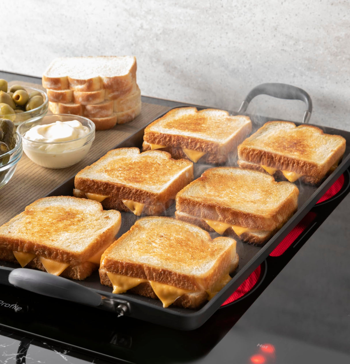 GE Profile PP9830DRBB 30 inch Built-In Downdraft Electric Cooktop - Black GE PROFILE