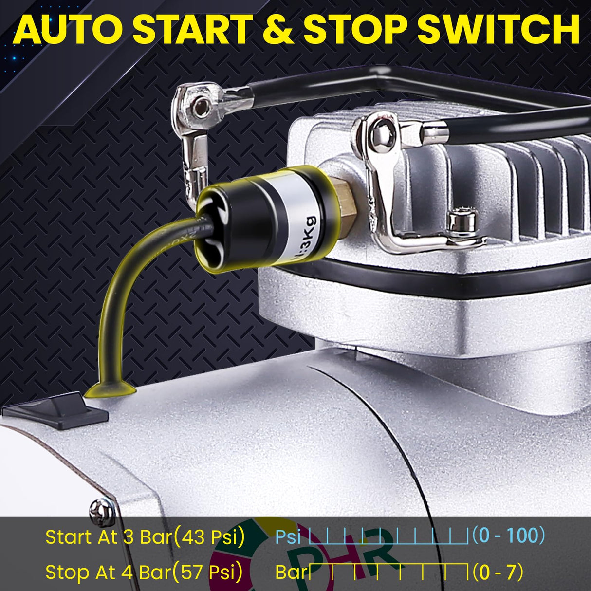 OPHIR 3L Air Tank Kit with Adapters Tube for DIY Airbrush Compressor, Black Air Tank Conversion Kit for Hobby Model Air Compressor Storage Tank OPHIR