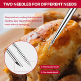 hogance Turkey Baster with 100% Stainless-Steel Needles, Men's & Women's Kitchen Gadgets, Food Grade Turkey Baster Syringe Oil Dropper Meat Injector Set for Steak,Turkey, Pork, Fish, BBQ, Black hogance