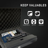 OUSURO Gun Safe with Digital Keypad Lock, Gun Safe with 1 Handgun,Small Portable Security Safe Lock Box for Guns OUSURO