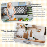 Rtteri 6 Pcs Acacia Wood Cutting Board Bulk Kitchen Thicken Chopping Board with Handles 17 x 6 Inch Wooden Charcuterie Serving Board Blank Wood Boards for Engraving Wedding Housewarming Gift Rtteri