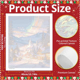Christmas Paint by Numbers Kits for Adults - Painting by Numbers Kit Snow Scene, Christmas Landscape Adults Paint by Number Kits on Canvas Without Frame Acrylic Paints for Home Wall Decor 16X20 inch ajepon