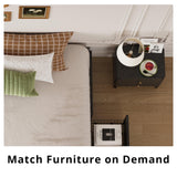 LIKIMIO King Bed Frame with Storage, 4 Drawers and Heavy Strong Metal Support Frames, Solid Stable, Noise-Free, No Box Spring Needed, Easy Assembly, Charcoal Grey LIKIMIO