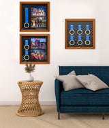 6 Medals Shadow Box Display Case, Solid Wood Sport Medal Display Frame, Medal Photo Frame, Perfect for Marathon, Runner, Awards, War Military, Race wisnew