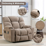 CANMOV Dual Motor Large Power Lift Recliner Chair for Elderly with Massage and Heat, Oversized Lay Flat Electric Lift Recliner, Heavy Duty Recliner Chair with USB Port, Side Pocket, Cup Holders, Brown CANMOV