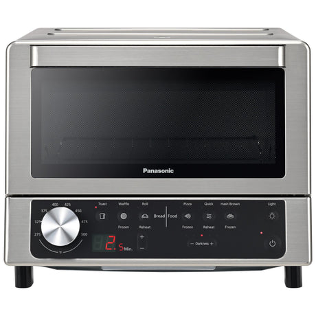 Panasonic FlashXpress Toaster Oven with Double Infrared Heating, 6 Auto Cook Options and Dial Temperature Control, 4-Slice Small Toaster Oven, 1300 Watts, PFAS-free - NB-G200P (Stainless Steel) Panasonic