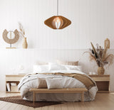 ELEIPSE Wood Pendant Light | Mid Century Modern Chandelier | Hanging Lamp | Wood Chandelier Lighting | Modern Light Fixture | Modern Pendant Light DEZAART