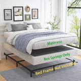 ALDRICH Box Springs King Size 9 Inch, Heavy Duty Metal Frame Mattress Foundation with Easy Clean Cover, Noise Free, Easy Assembly ALDRICH
