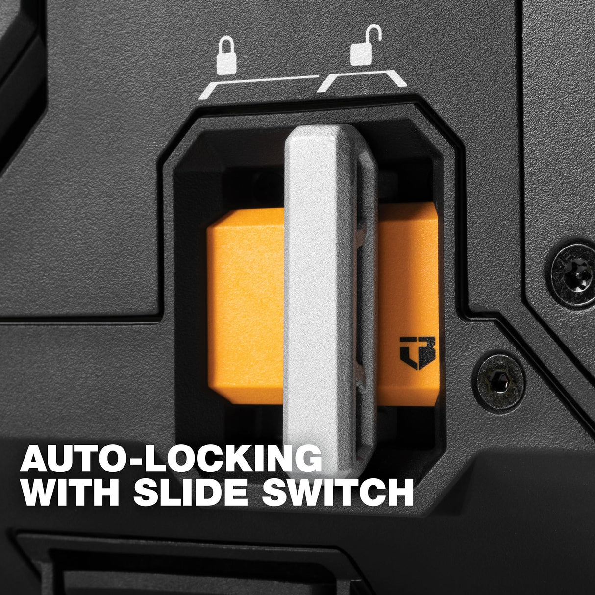 ToughBuilt StackTech XL Tool box Organizer with Lock and Removable Tray, Black ToughBuilt