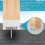 6 PCS 4x4 Post Base for Concrete, Adjustable Aluminum-zinc Plated Steel Deck Post Anchor Base for 3.5x3.5 Wood, Post Base Holder with 1" Standoff for Deck Gazebo Pergola Porch（Includes Screws Lonsge