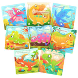 Zeoddler Wooden Puzzles for Toddlers, 8 Pack Dinosaur Jigsaw Puzzles for Kids3-5, 9 Pieces Preschool Learning Activities, Learning & Educational Puzzles, Gift for Boys, Girls Zeoddler