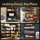 Metalkast Heavy-Duty Metal Garage Shelving | 71" H x 47" W x 24" D | Adjustable Industrial Storage Rack with Wire Shelves | 5-Tier Steel Shelving Unit, 5,000LB Capacity, Rust-Resistant Coating Metalkas