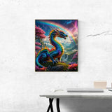 Dragon Paint By Numbers Kit For Adults Beginner Colourful Dragons Adult Paint By Number Kits Acrylic On Canvas Easy Oil Painting Kit Adults' Paint-By-Number Kits For Gift Home Wall Decor 16x20 Inch ldazao