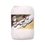 Lily Sugar 'N Cream The Original Solid Yarn, 2.5oz, Medium 4 Gauge, 100% Cotton - Ecru - Machine Wash & Dry Lily