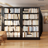 OpolQif Bookshelf, 5-Tier Bookshelf Metal Sturdy Bookcase,71" H Tall Black Bookcase with Adjustable Shelves, Heavy Duty Bookshelf for Living Room, Library, School, Study, Home Office OpolQif